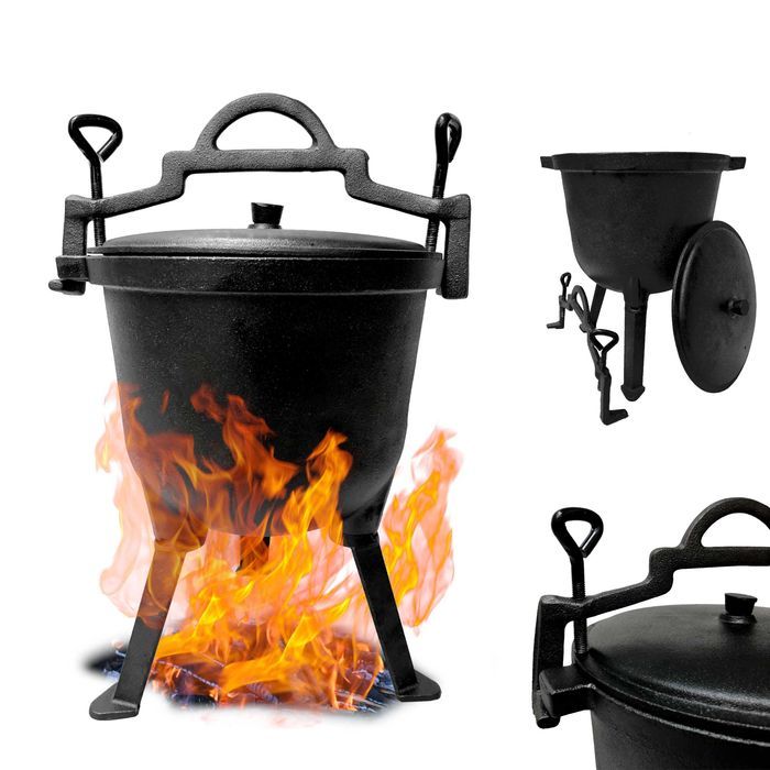 Kociołek myśliwski żeliwny 5L garnek ognisko grill