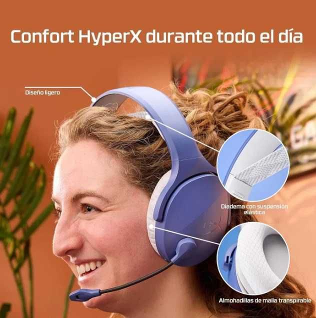 HyperX Cloud Jet Gaming Headset, sem fios, dupla conexão