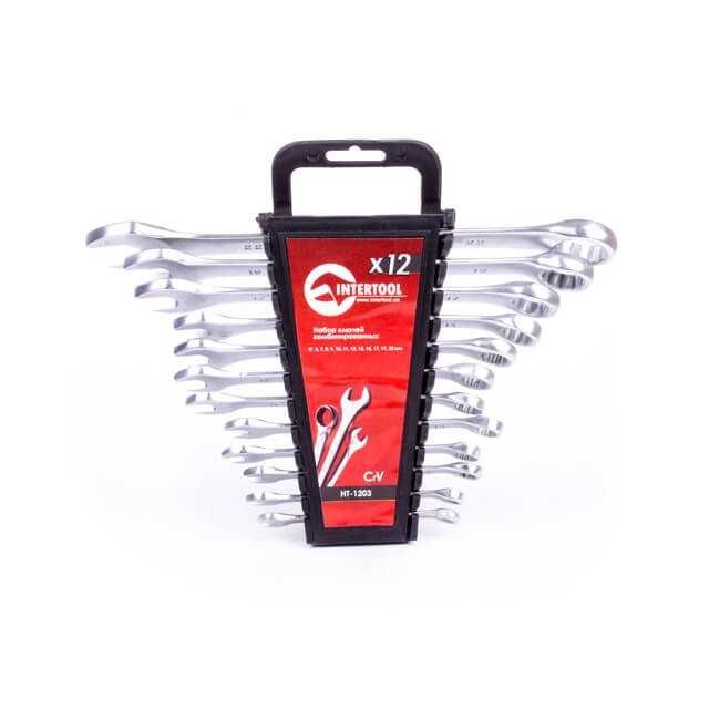 Набор ключей комбинированных (рожок накидок) 12 ед. INTERTOOL HT-1203
