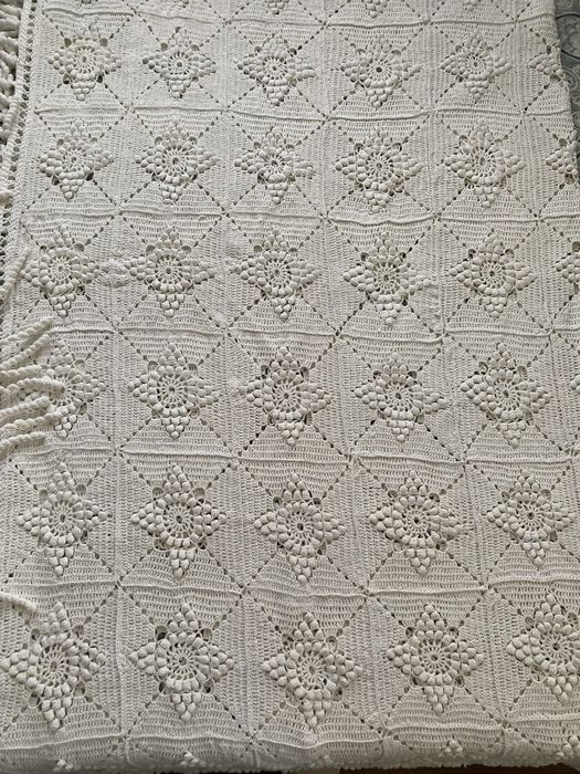 Colcha cama crochê