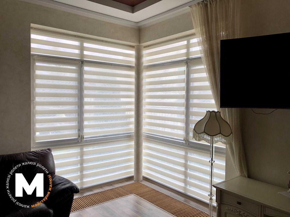 Новые жалюзи на окна разных систем, рулонные шторы, ролеты день ночь.