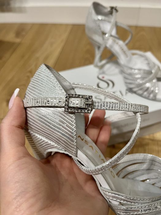 Buty taneczne ślubne Sensatiano 35 8cm + 0,5cm