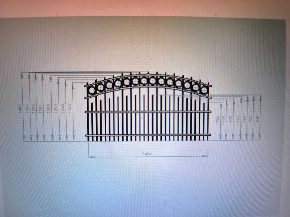 Przęsła stalowe płotu ocynkowane ogniowo