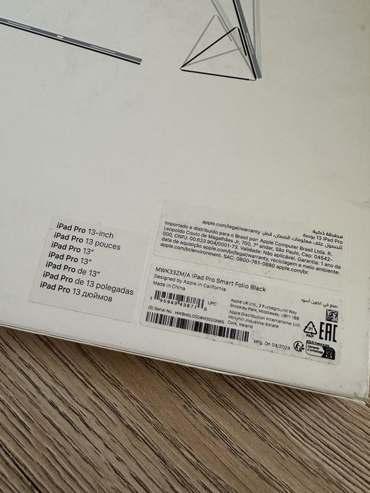 Apple • Smart Folio • iPad Pro • 13 cali • Black • czarne • etui • oryginalne • Jak Nowe
