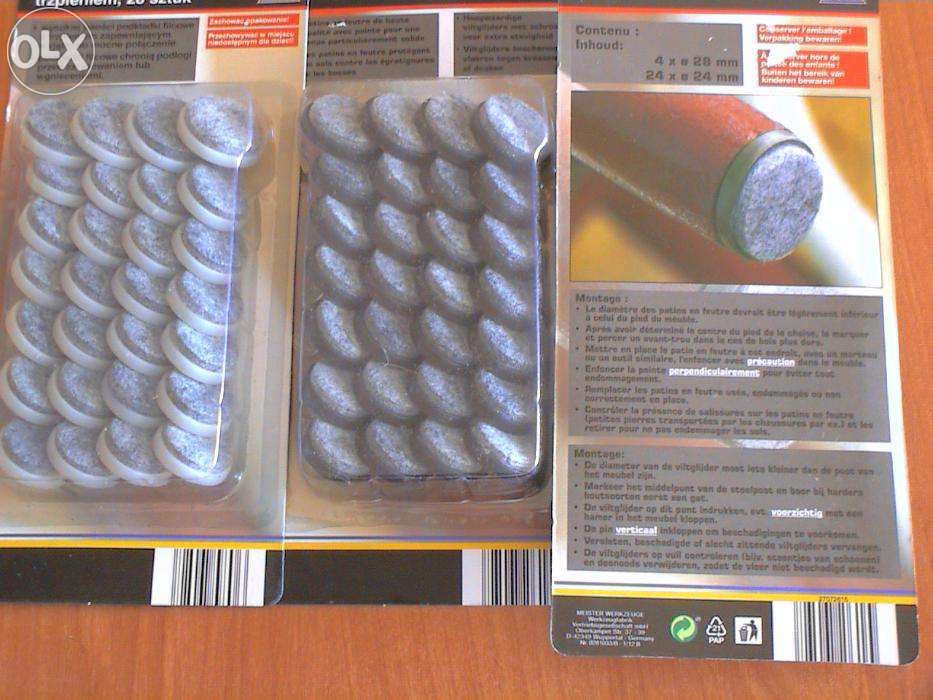 Podkładki filcowe do mebli 28 z gwoździem lub zestaw 98 szt