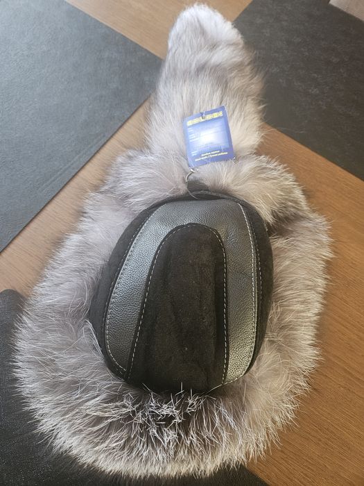 Czapka- skóra i lis naturalny