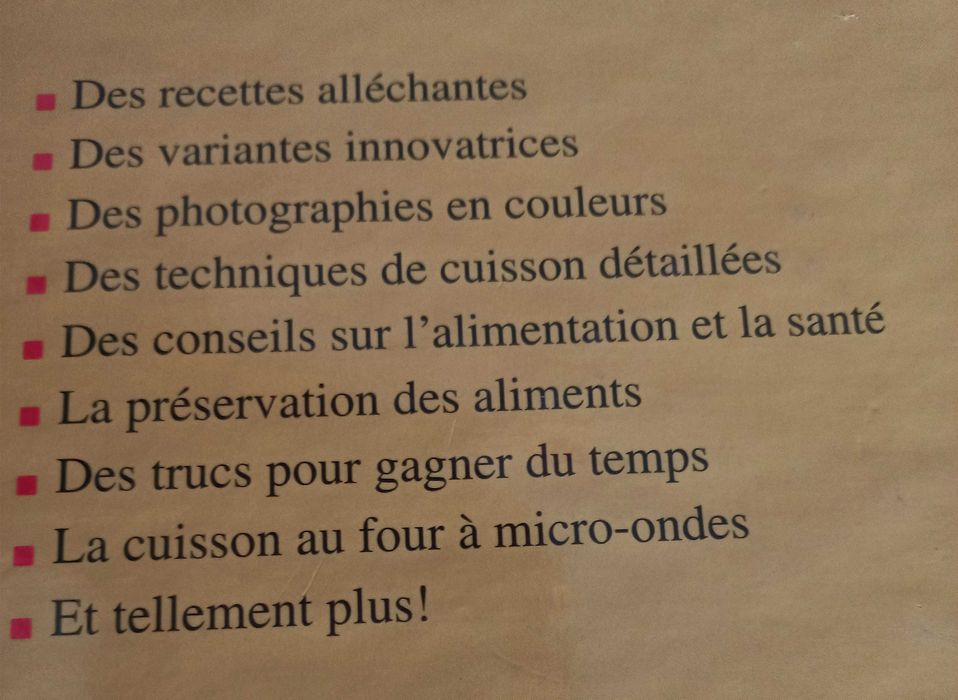 Livro de receitas em FRANCÊS