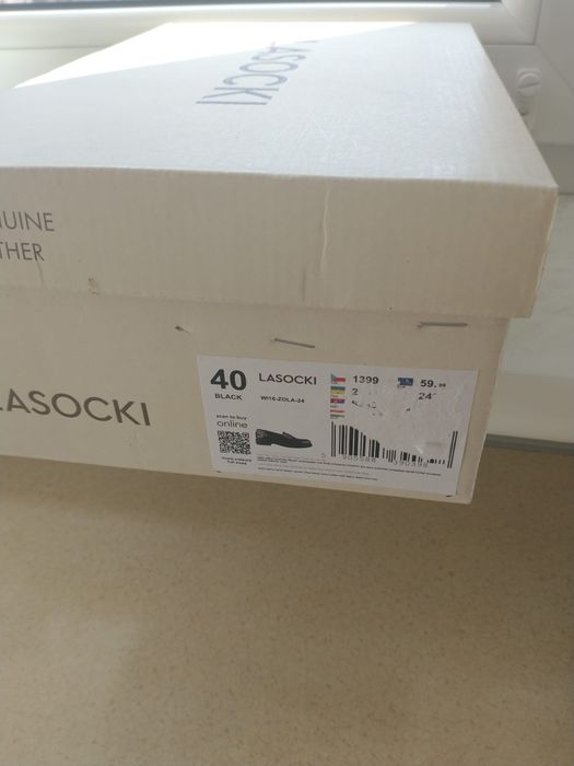 Mokasyny skórzane lakierowane Lasocki