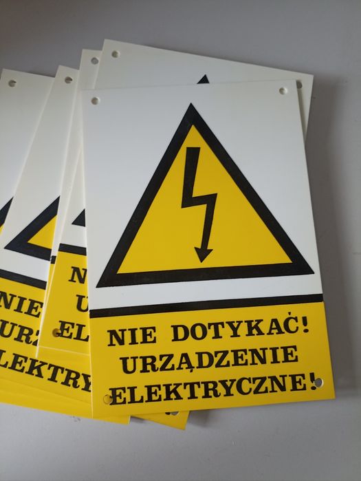 Tabliczka Nie dotykać urządzenie elektryczne 15x21cm