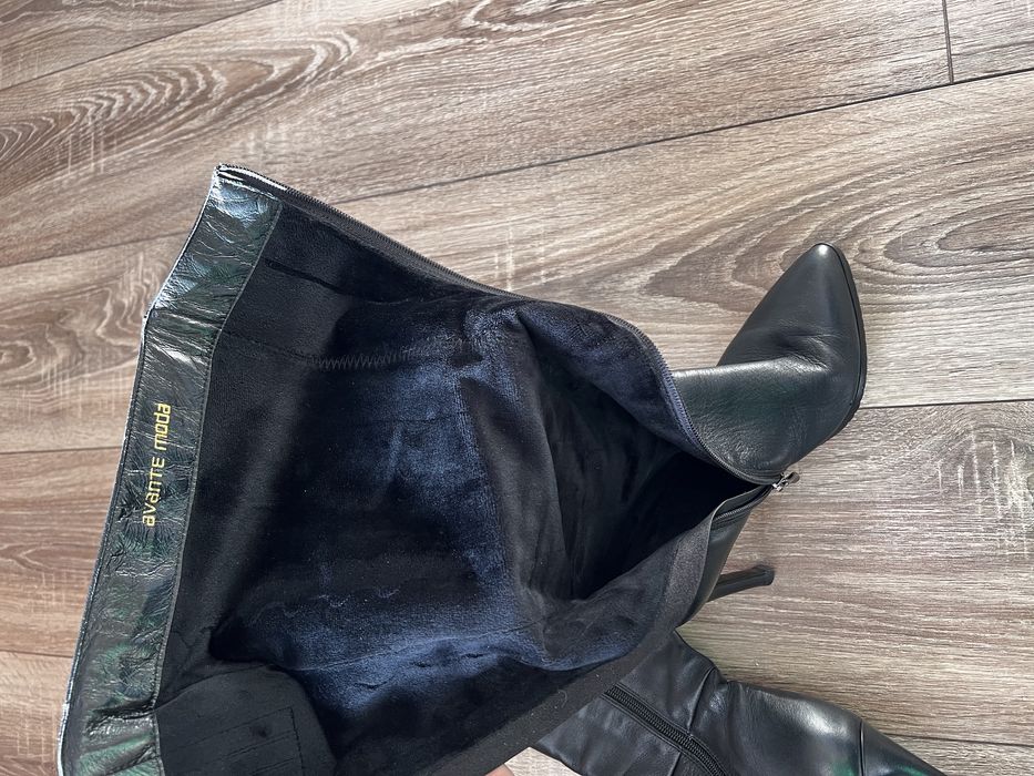 Стильні чоботи з натуральноі шкіри