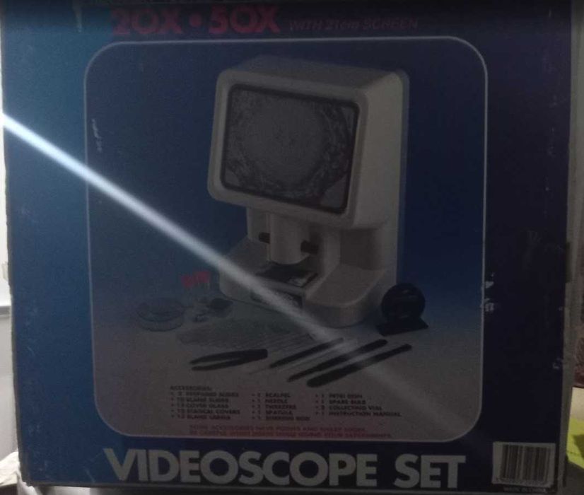 Videoscope Set microscópio para iniciantes/crianças com ecrã integrado