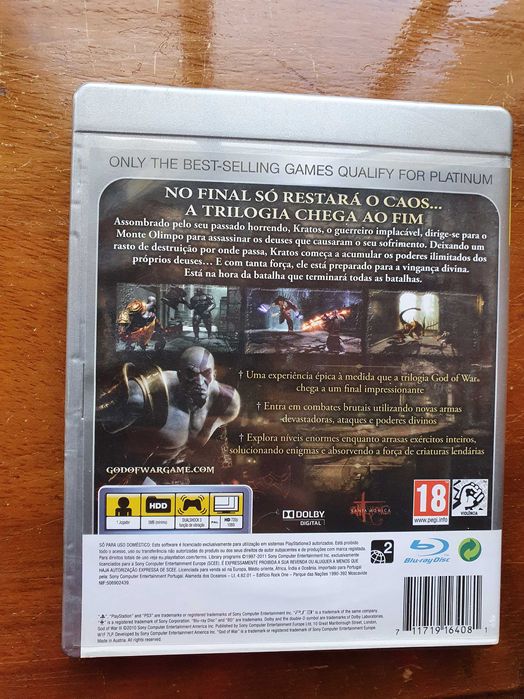 God of war 3 Platinum ps3