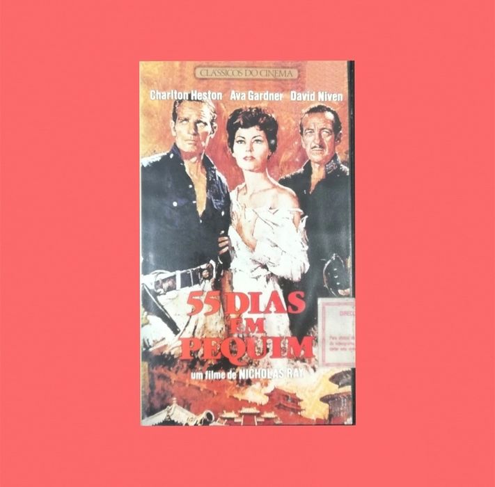 Filme "55 dias em Pequim" em formato VHS original, 1963