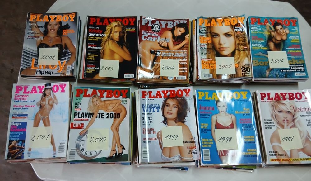 PLAYBOY Polska – kolekcja 120 numerów (1997–2006) – komplet 10 pełnych roczników