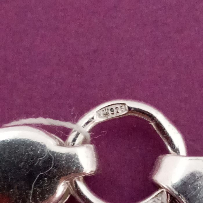 Серебряная цепочка бисмарк 7мм мужская цепь