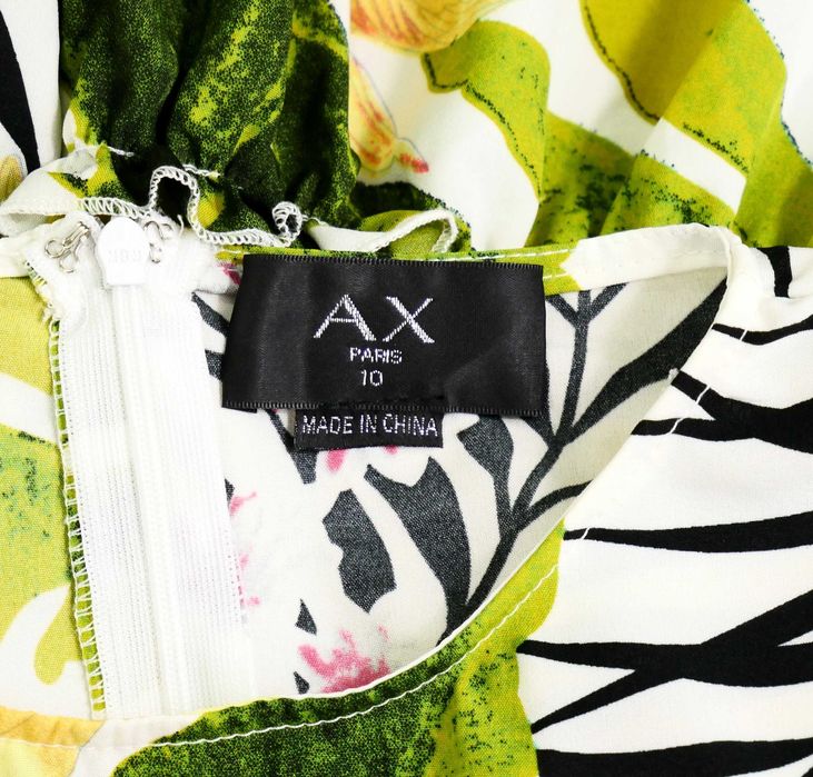 003.Sukienka mini AX zwiewna w kwiaty rozmiar 36/38