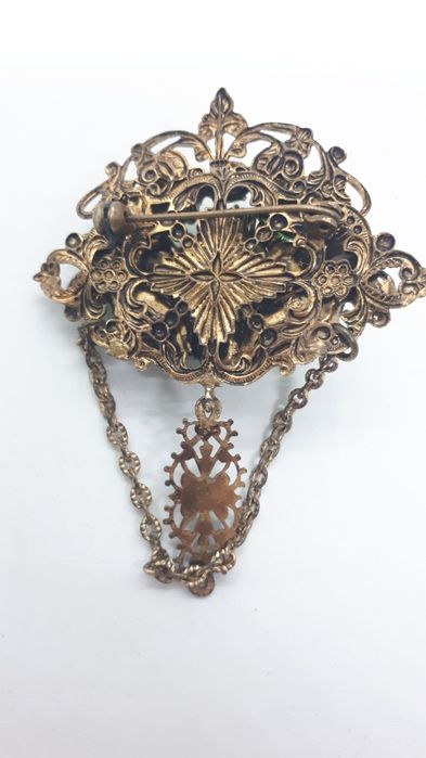 Винтажная брошь. Чехословакия.