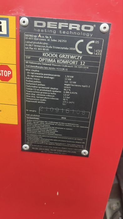 Piec co uzywany 12 kw