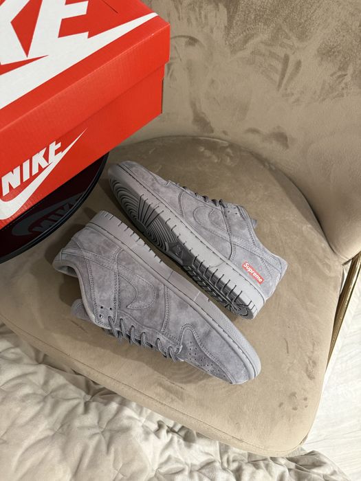 (36-45) Жіночі кросівки Nike SB Dunk Low Supreme Grey найк данк сірі