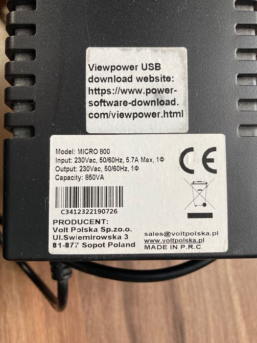 ДБЖ Volt Polska Micro 800VA UPS