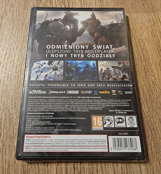 Nowa gra COD Call of Duty Ghosts PC pudełko