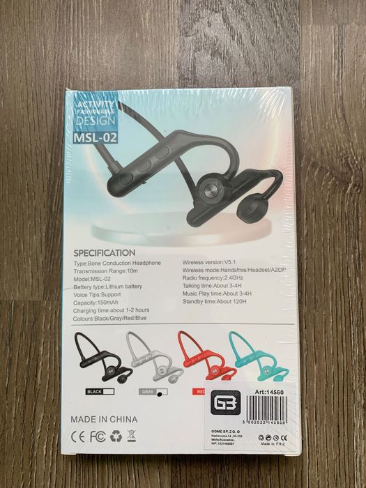 Бездротові навушники з кістковою провідністю Aeropex MSL-02