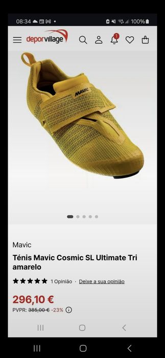 Ténis Mavic Cosmic SL Ultimate Tri amarelo