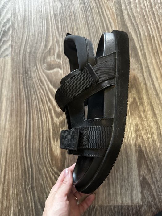 Чоловічі шкіряні босоніжки Preppy, чорні, розмір 44