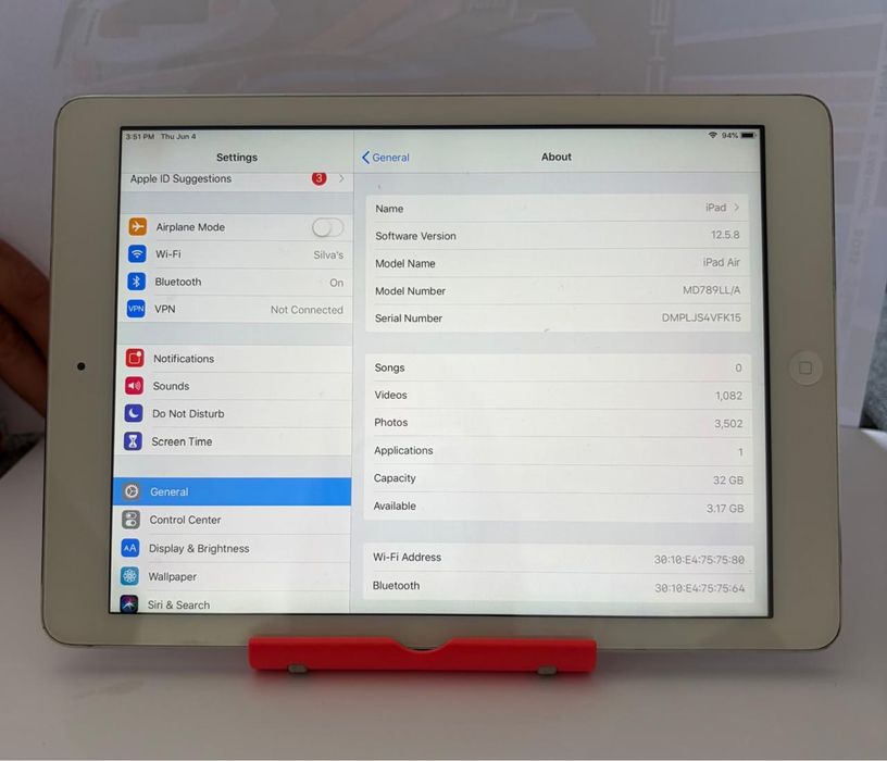 iPad I 32GB 2013 Prateado