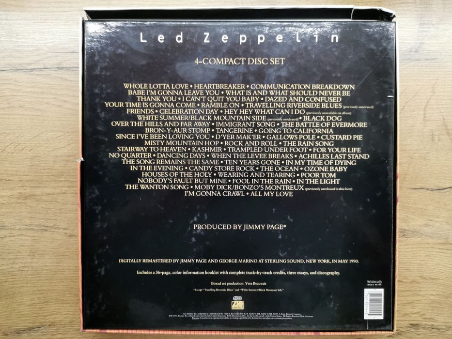 Led Zeppelin – 4 CD Box Set (Remastered by Jimmy Page) – Unikat 1990