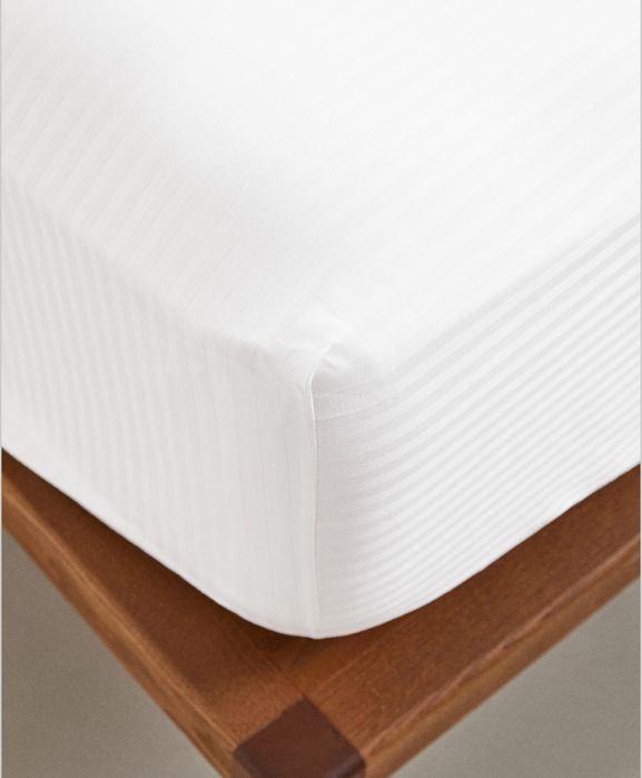 Protetor De Colchão Algodão Riscas Zara Home NOVO