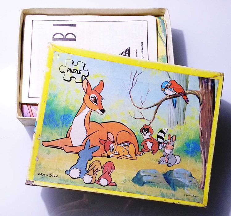 Antigo Jogo de Puzzles do "Bambi - Disney" da Majora ~ Anos 70 ~ RARO