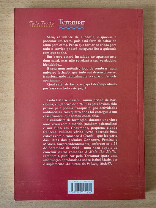 Livro "A Criada" de Isabel Marie
