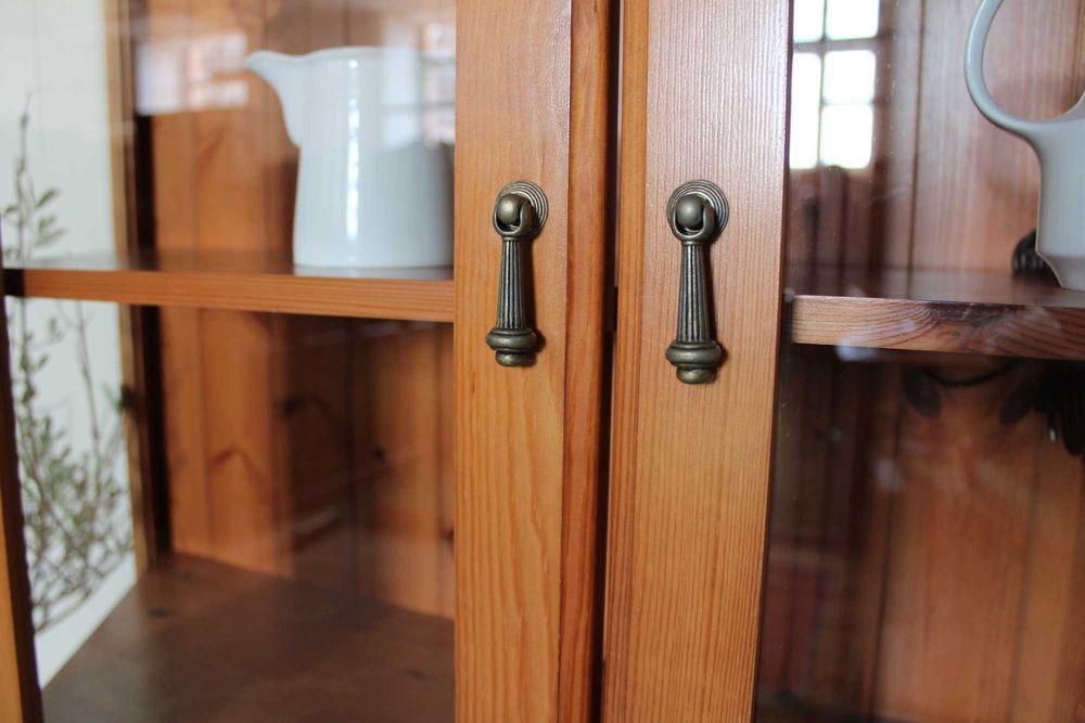 Witryna drewniana farmhouse rustykalna sosnowa wiejska