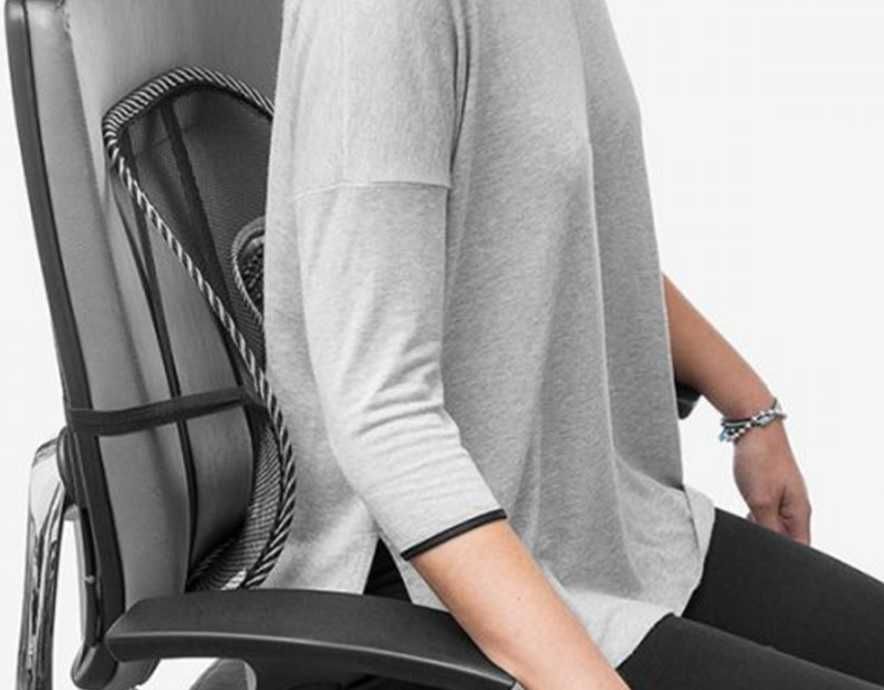 Suporte lombar ergonómico para cadeiras. Novo! Ainda embalado.
