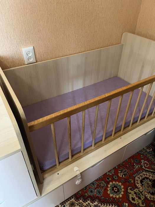 Дитяче ліжко трансформер 3в1 + ортопедичний матрац