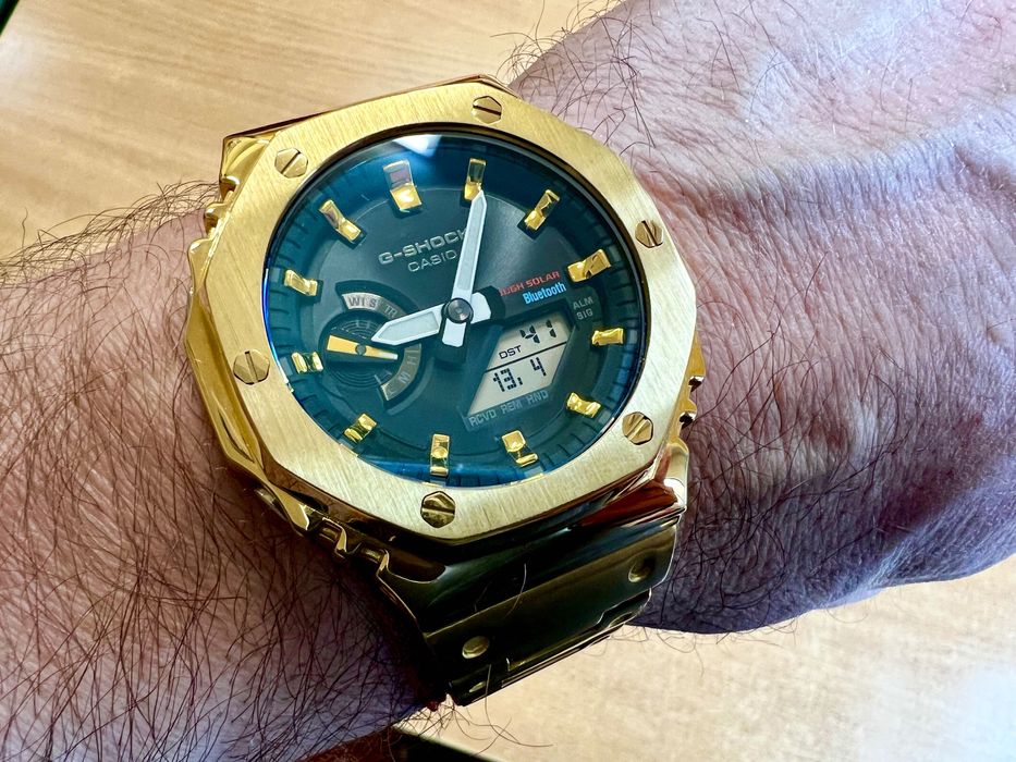 Casio G-Shock GA-B2100 Custom Gold Szafir Solar Bluetooth