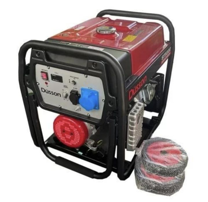 Генератор 4.5квт, бензин DUSSON ST5000-II,230вт,мідь,ручний,на колесах