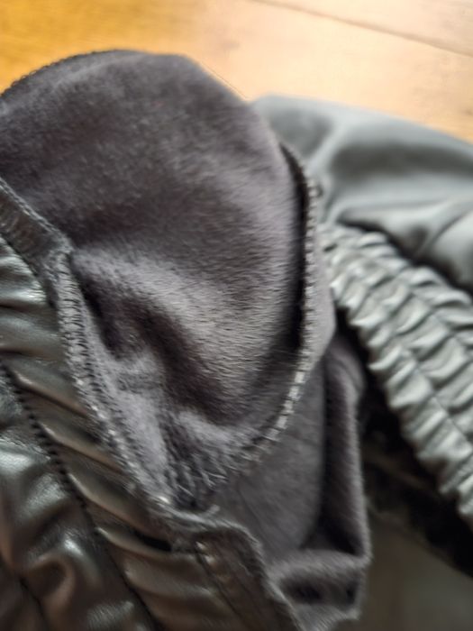 Spodnie megi z Eco skóry ocieplane