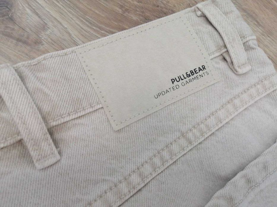 Джинсы pull&bear  евро 44 л-хл светлый беж плотные