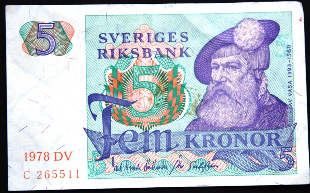 Cinco coroas da Suécia