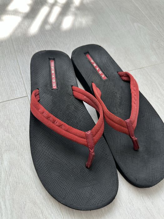 Prada шльопки тапки тапочки  вʼєтнамки Оригінал