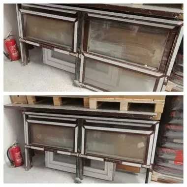 Sprzedam okno PCV 1800 x 890 – brązowe, nowe