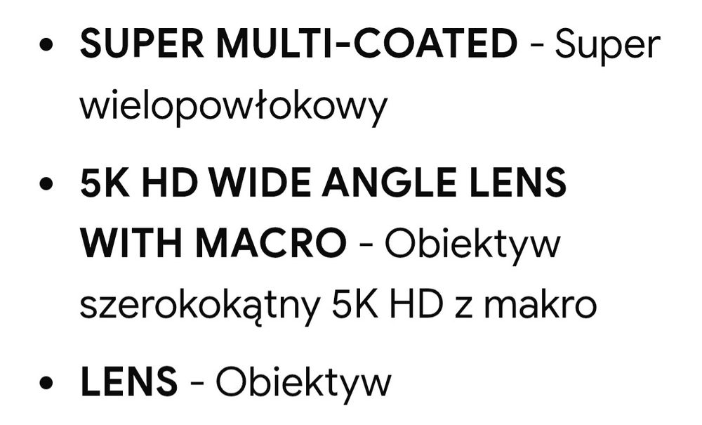 Obiektyw Lens szerokokątny 5K do smartfona