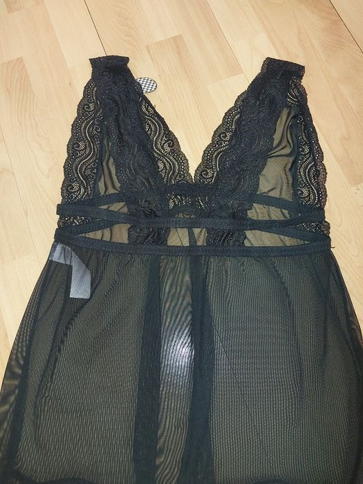Nowa koszulka nocna zestaw xl  koszulka nocna stringi sexy bielizna