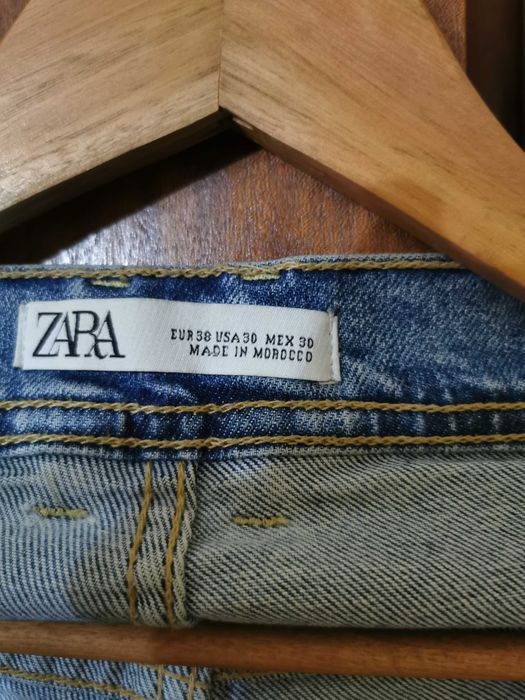 Calças de ganga azuis zara homem