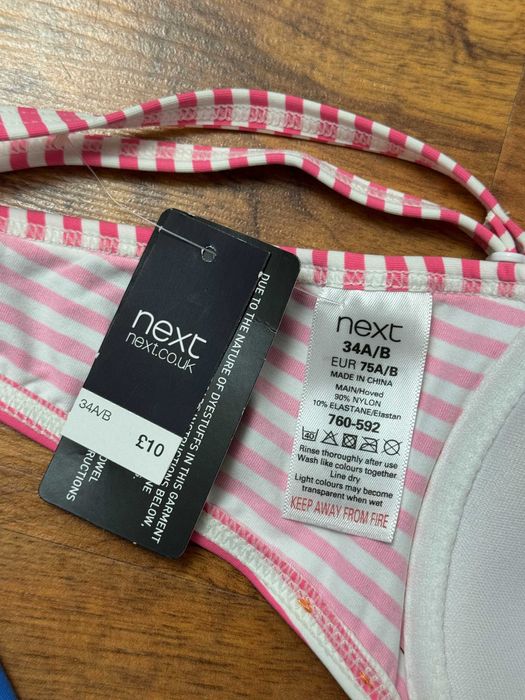 Biustonosz kąpielowy bikini stanik stroju kąpielowego bra NEXT 75A 75B