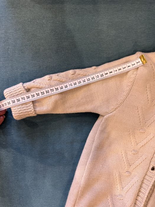 Ромпер вʼязаний молочний на флісі 9-12 місяців