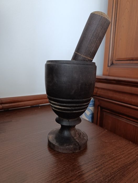 Almofariz de madeira de Moçambique