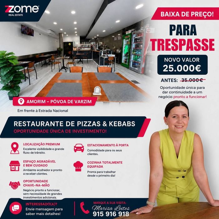 Tresspasse,  resturante,takeaway,pizzaria,snackbar